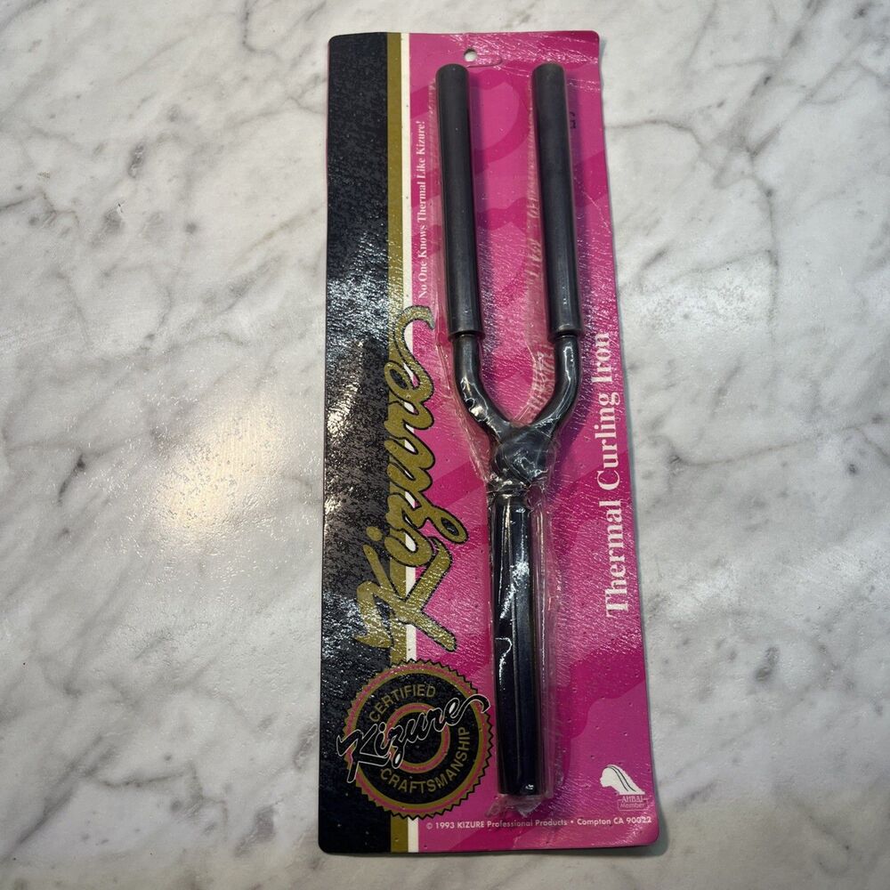 Vintage 1993 Kizure Thermal Curling Iron & texturizing tool Size G Iron unused